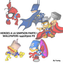 Heroes a la Simpson Wallpaper Pack