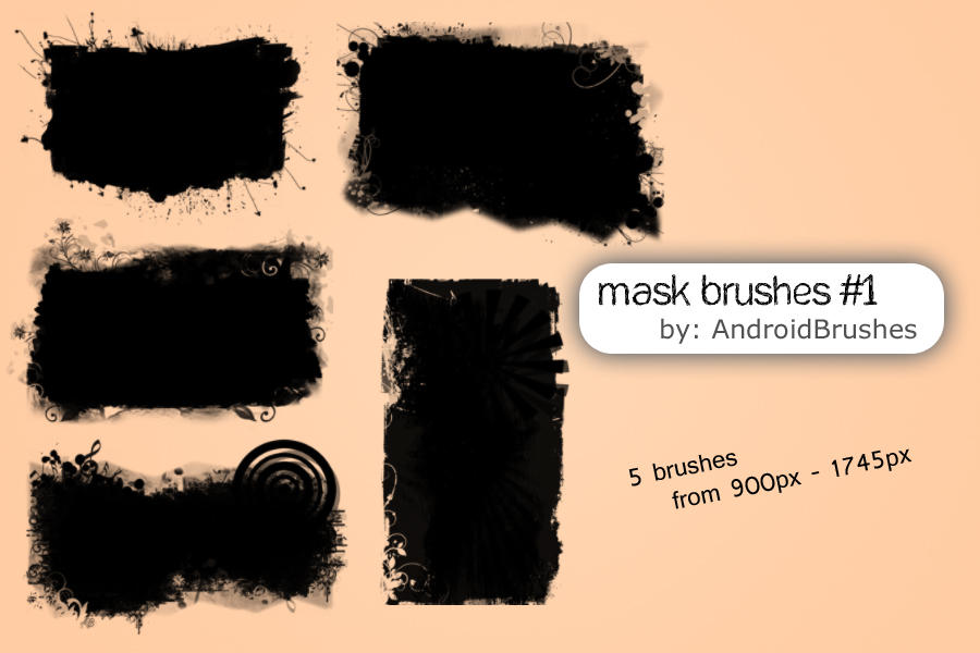 Mask Brushes Set 1 by AndroidBrushes on DeviantArt