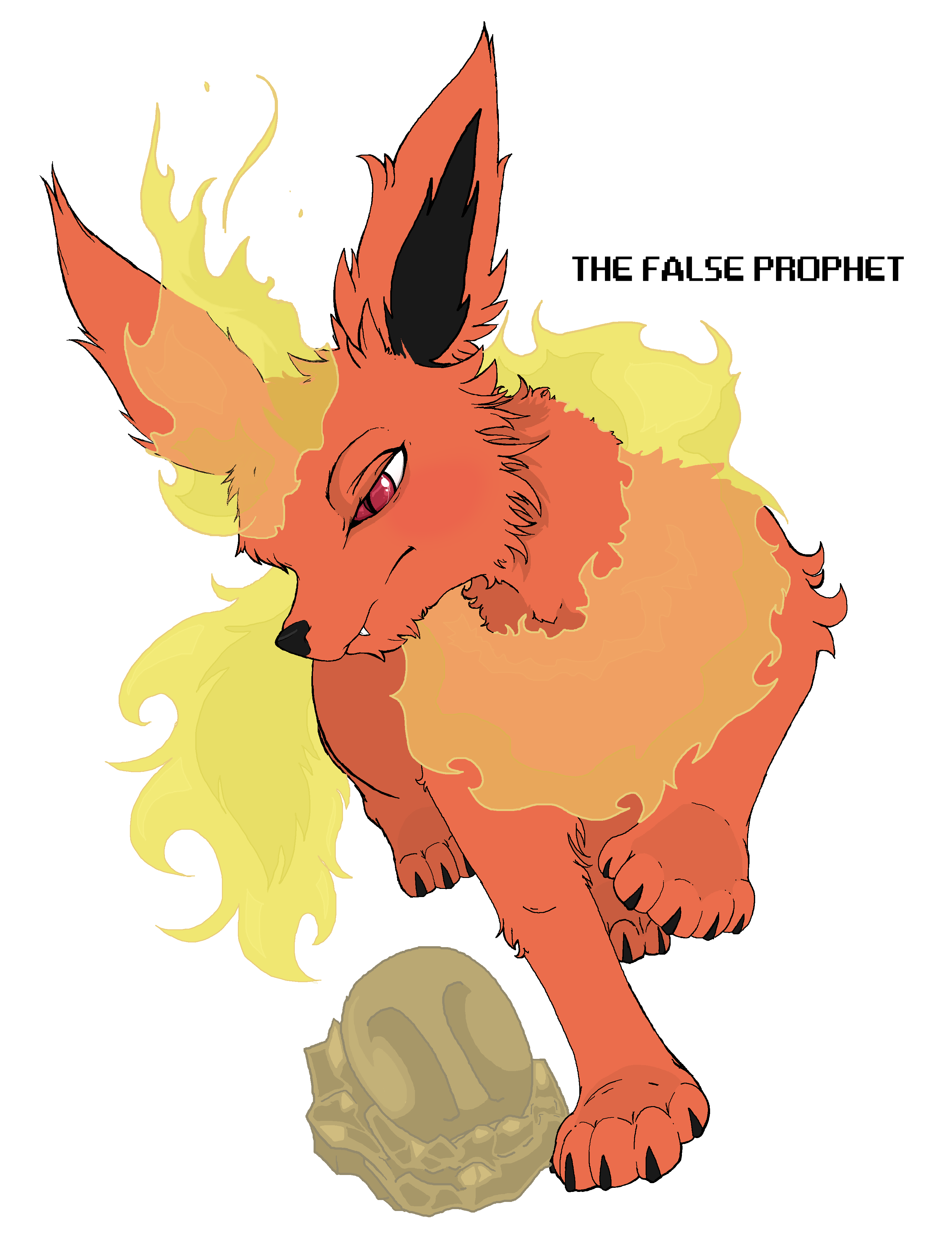 Flareon's Scary Face by Pokemonsketchartist on DeviantArt