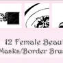 12 Female Beauty Brushes Set 1