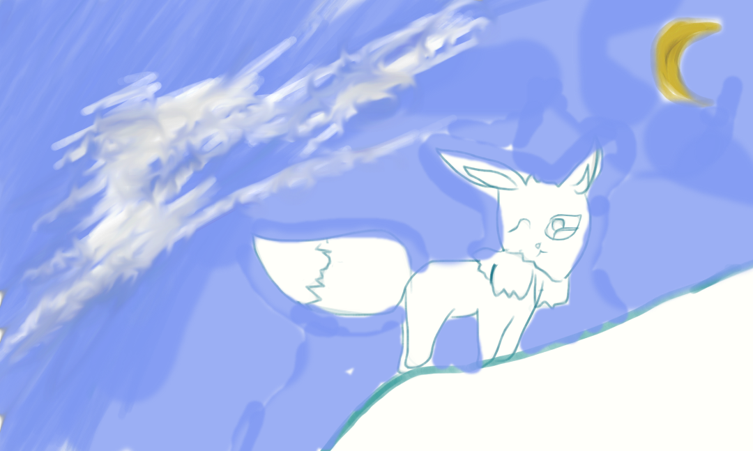 The moon Eevee by sylveonvulpix on DeviantArt