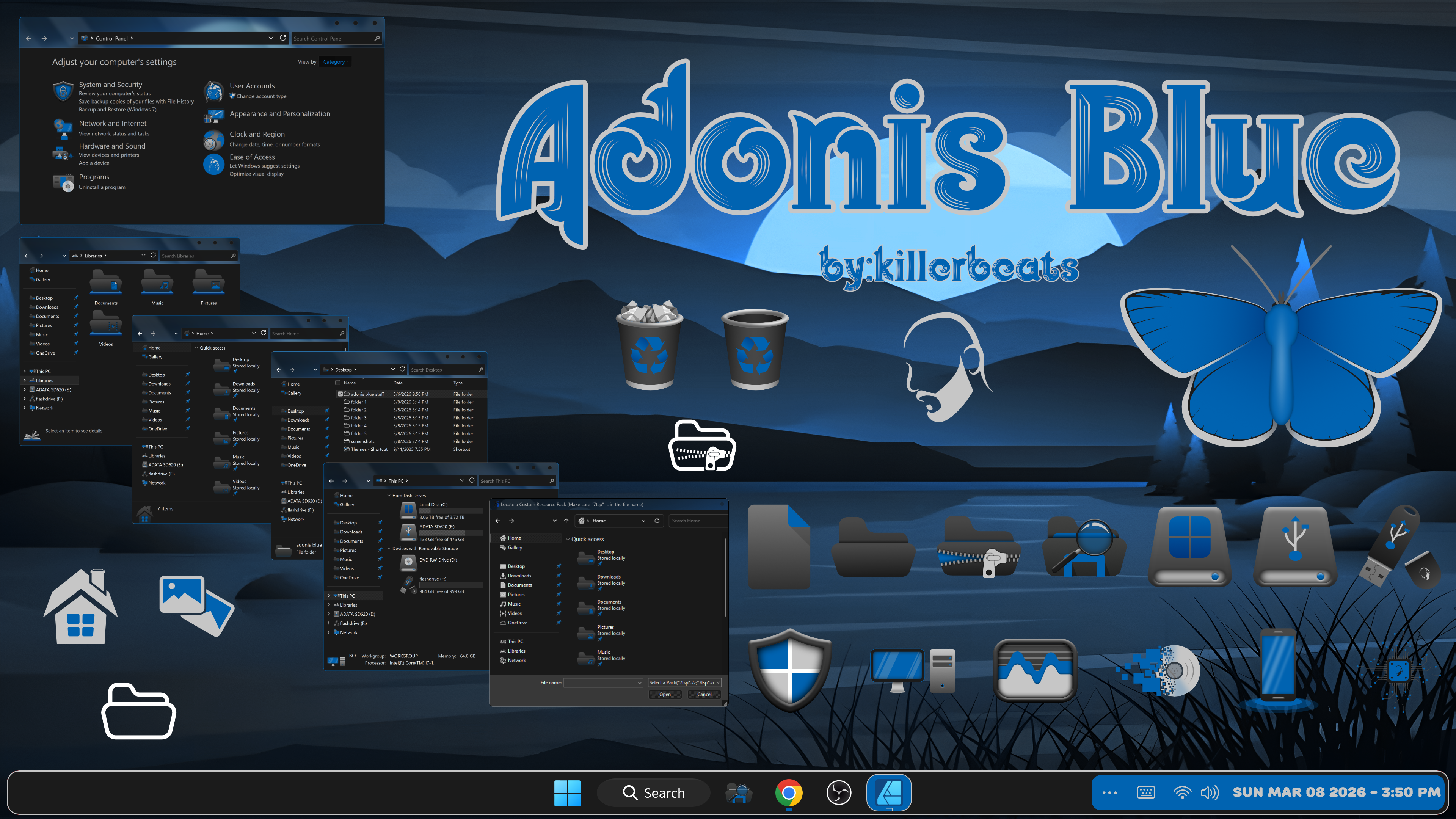 Adonis Blue -7tsp icon pack