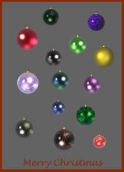 Colored Christmas Decorations - Stock