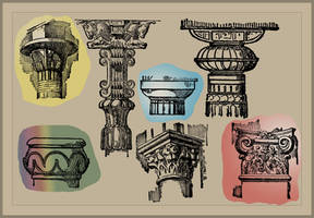 Pillars and Columns Brushes for Gimp and Photoshop