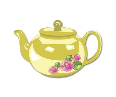 Teapot with Rose decoration