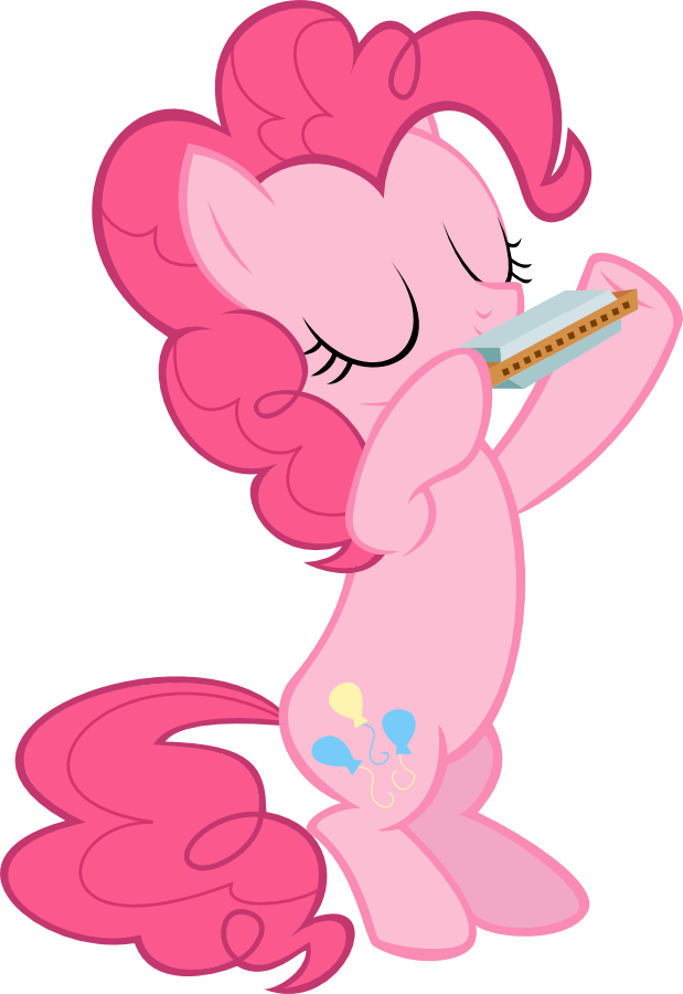 Pinkie Pie harmonica, eyes closed by BucketHelm on DeviantArt