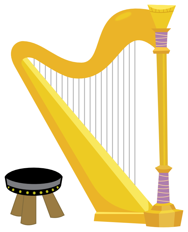 Instrument prop: harp by BucketHelm on DeviantArt