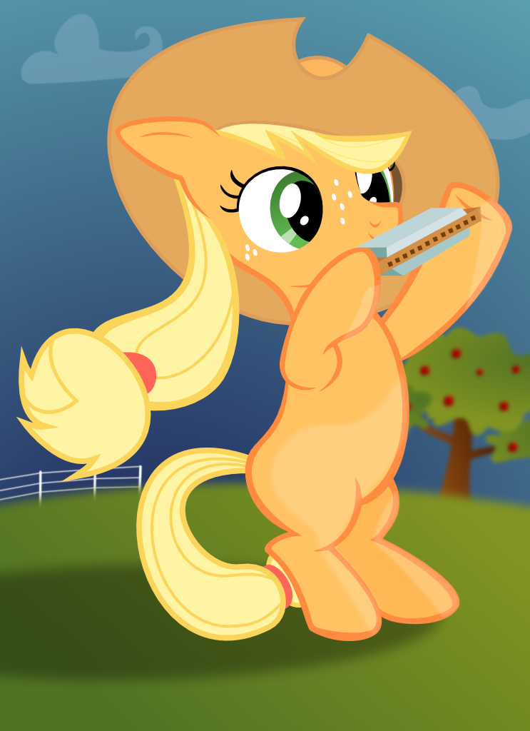 Applejack harmonica, filly version