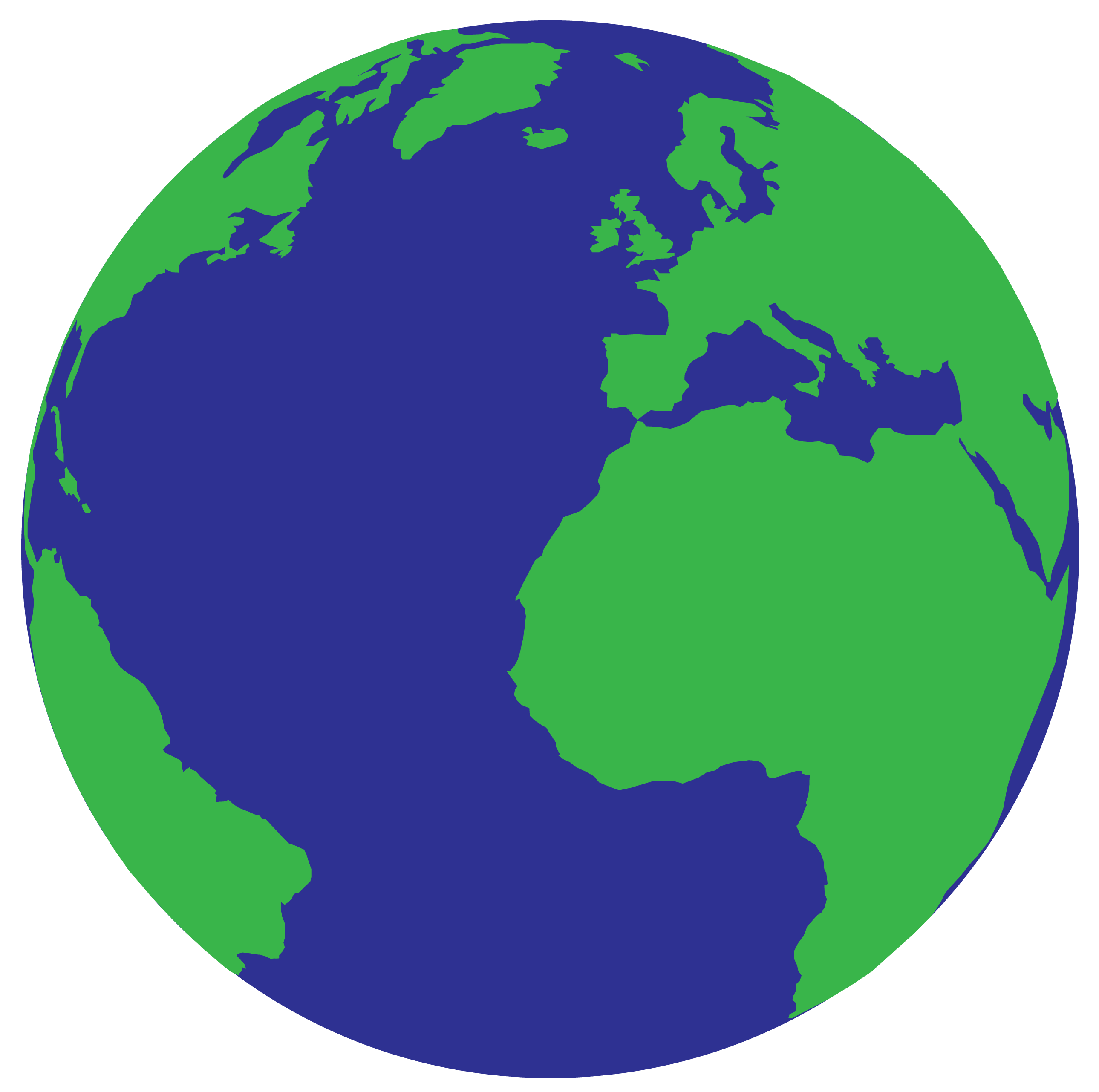 World Globe Flat