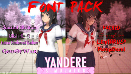 Yandere Simulator - Font Pack