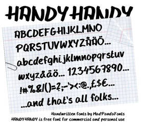 HandyHandy Font by urbanartz