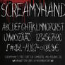 Screamyhand font