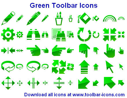Green Toolbar Icons by yourmailkept on DeviantArt