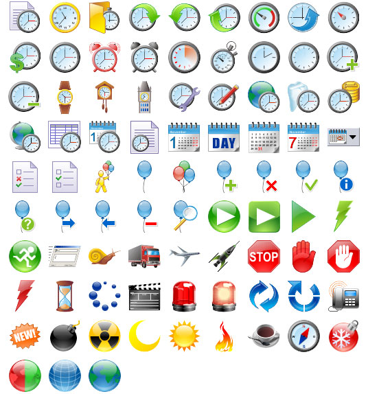 48x48 Free Time Icons