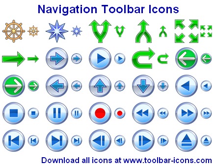 Navigation Toolbar Icons by yourmailkept on DeviantArt