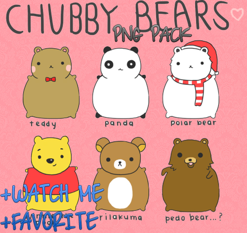 Chubby Bears Png Pack