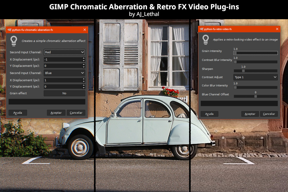 GIMP - Chr. Aberration and Retro FX Plug-ins