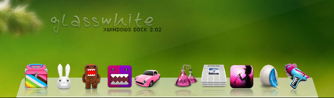 glasswhite XWindows Dock 2.02