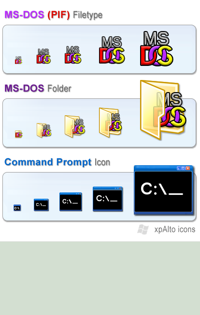 xpAlto MS-DOS icons