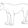 Free Lioness Lineart (png+paint update)