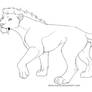 Free Sabertooth Lineart  (png and paint version)