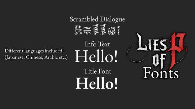 Lies of P Fonts (All Languages) (Download)