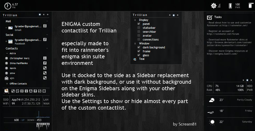 Enigma contact list