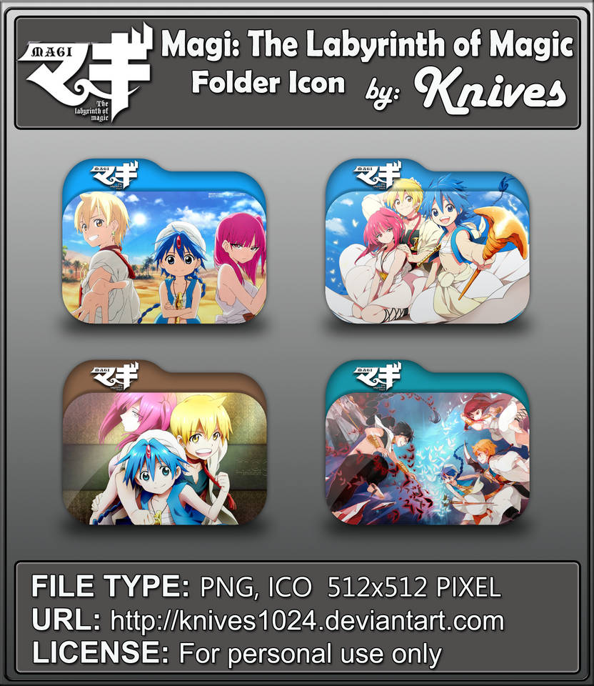 Wallpaper Magi The Labyrinth Of Magic Anime Folder Icon By Knives1024 On Free HD