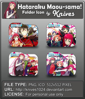 Hataraku Maou-sama! Anime Folder Icons by Kniv