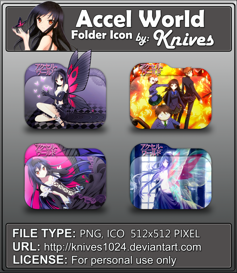 Accel World Anime Folder Icons by Knives by knives1024 on DeviantArt