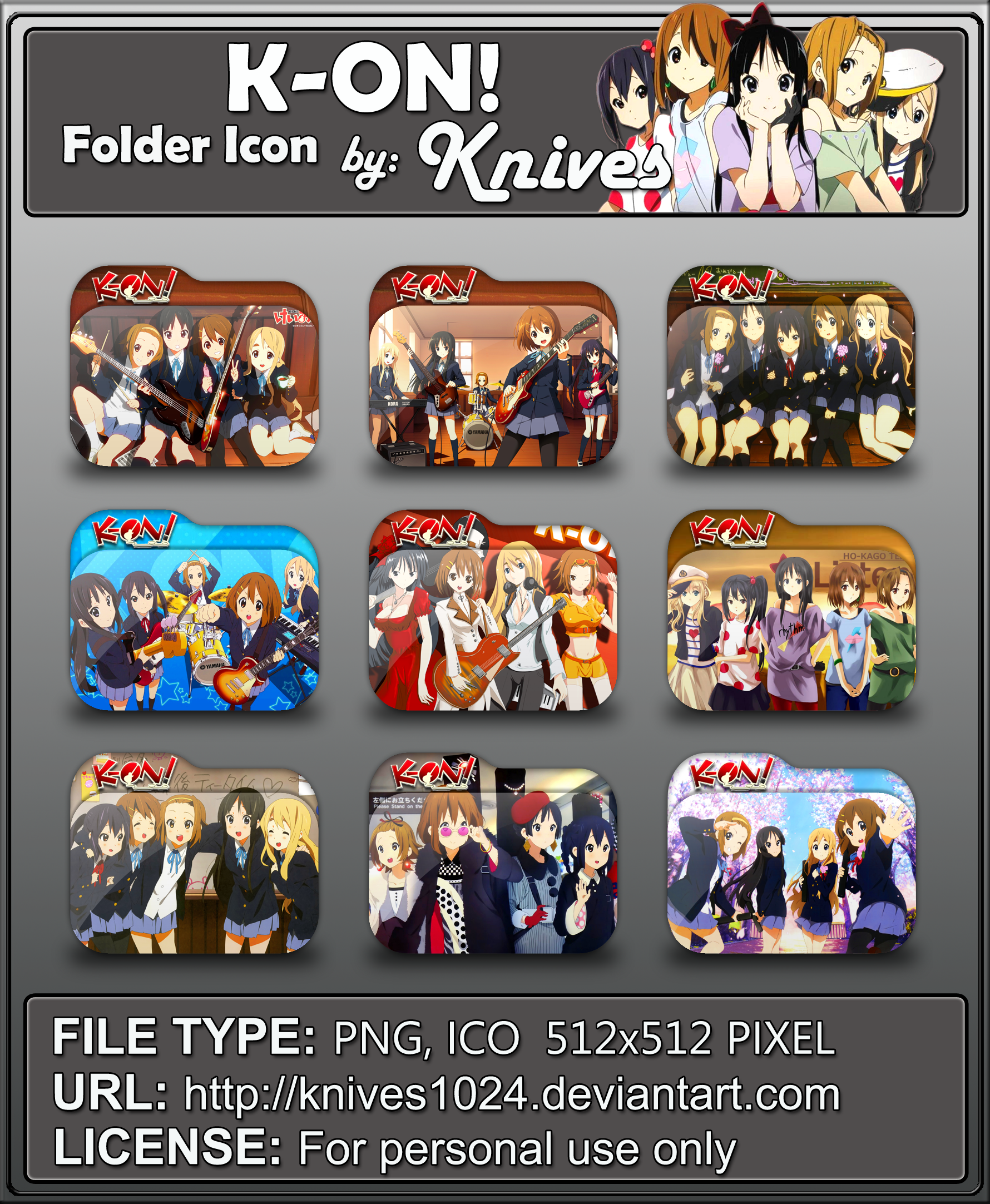 K-On! Anime Folder Icon by Knives