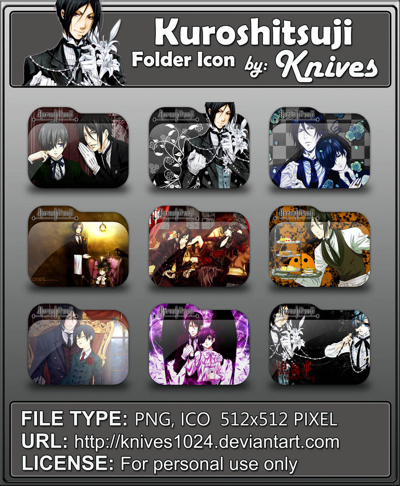 Kuroshitsuji Anime Folder Icon by Knives by knives1024 on DeviantArt