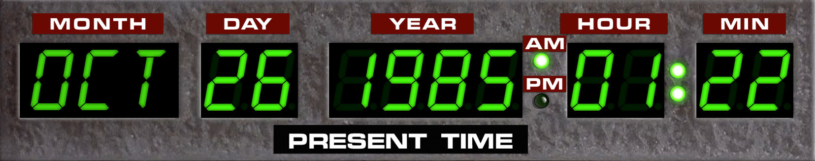 Back to the Future Clock for XWidget