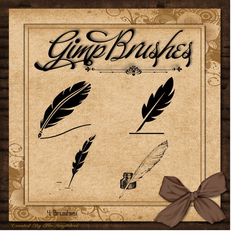 Gimp Brushes Quill Brushes by TheAngeldove on DeviantArt