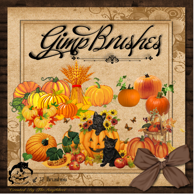 GIMP Brushes | Pumpkin Brushes by TheAngeldove