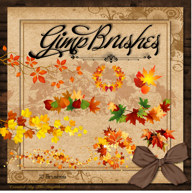 GIMP Brushes | Leaf Brushes by TheAngeldove