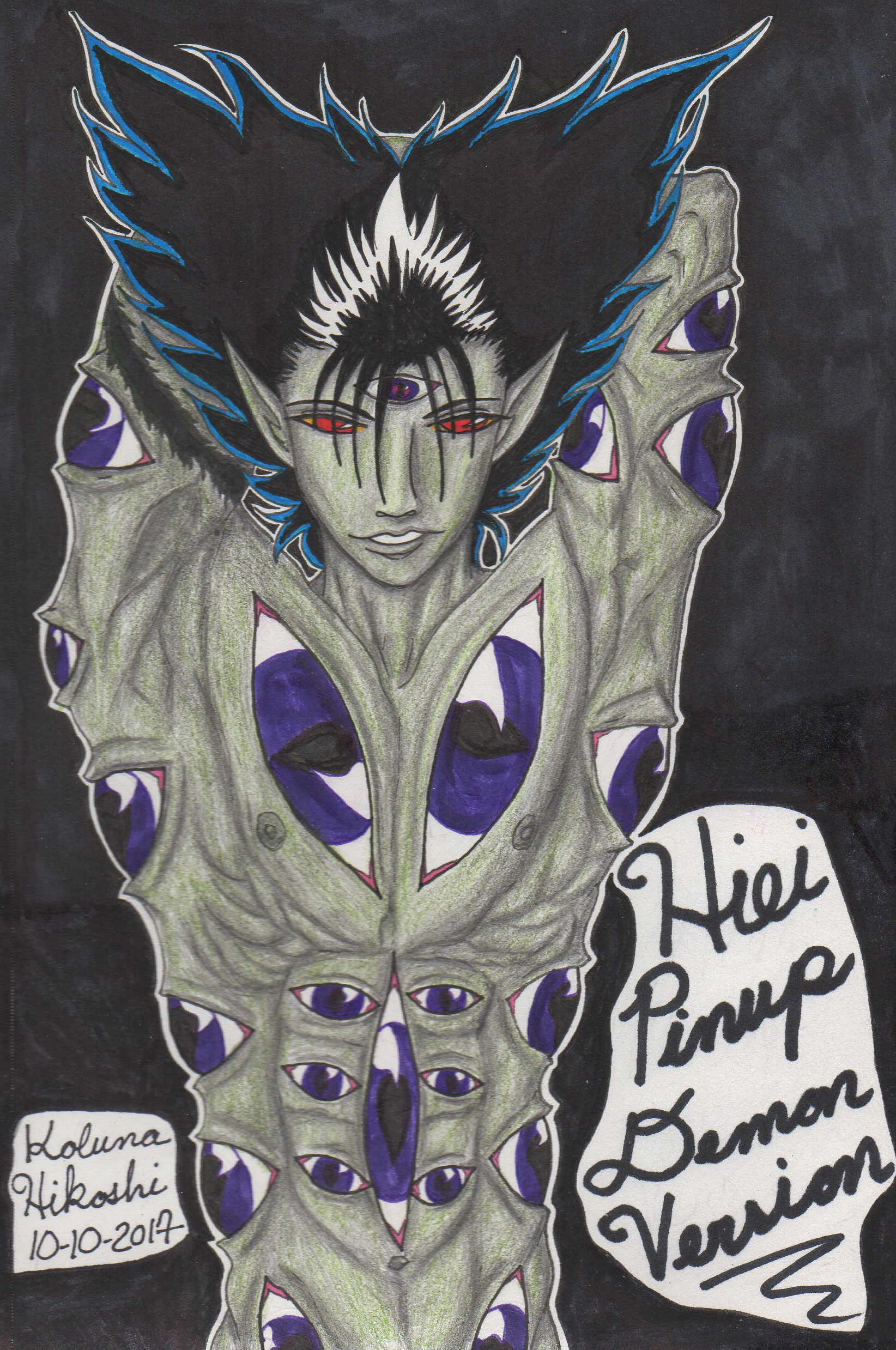 Hiei Pinup (Demon Version)