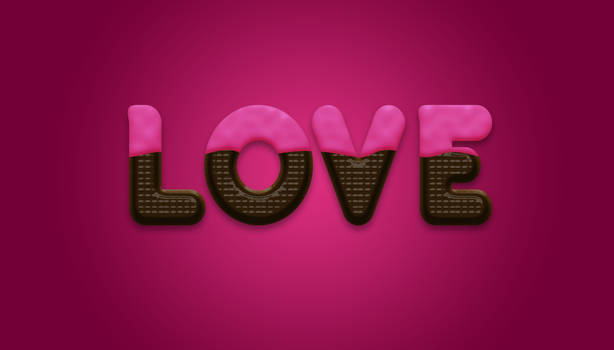 Love text effect PSD