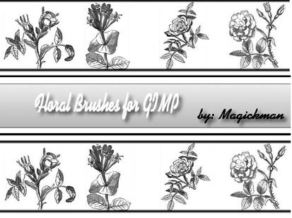 Floral Brushes for Gimp