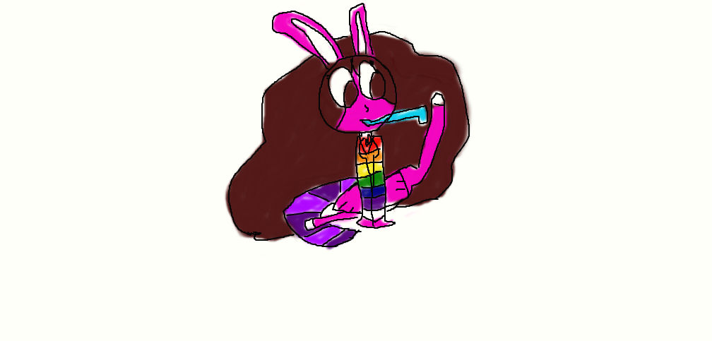 rainbow cutie licks herself by Kay-kaycomic on DeviantArt