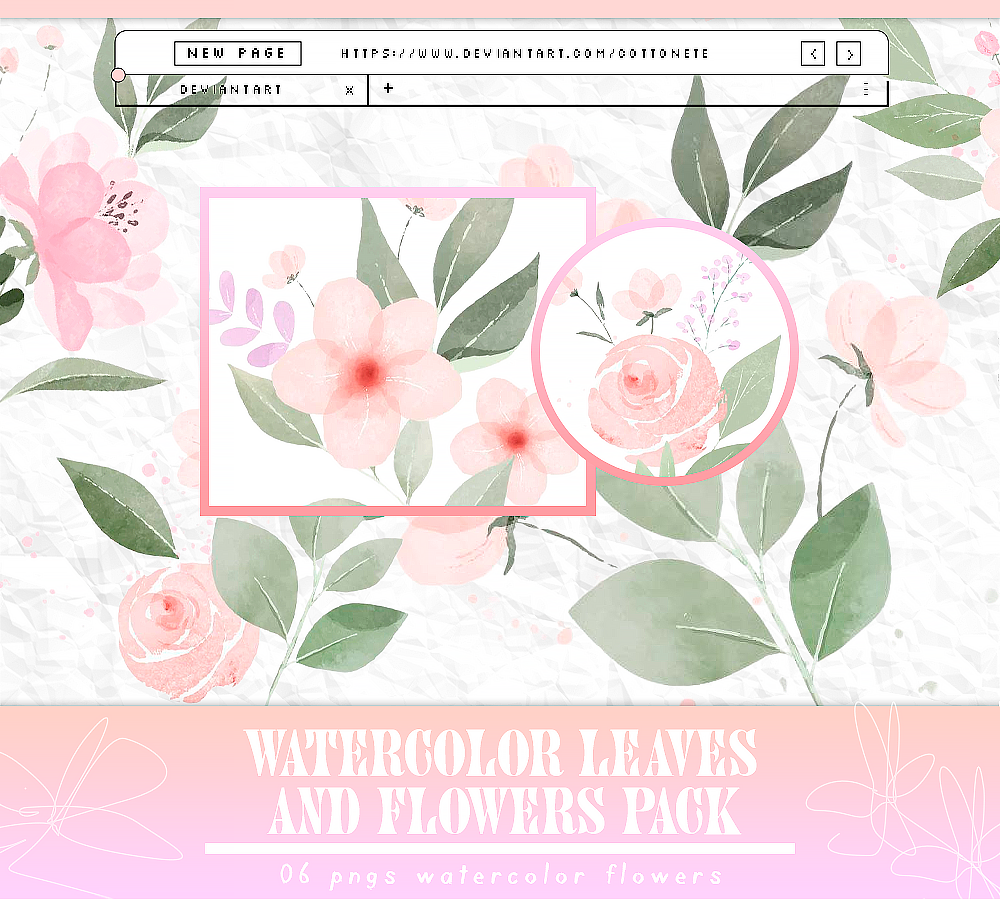 Pack Png: Watercolor Flowers #15 By Cottonete On Deviantart