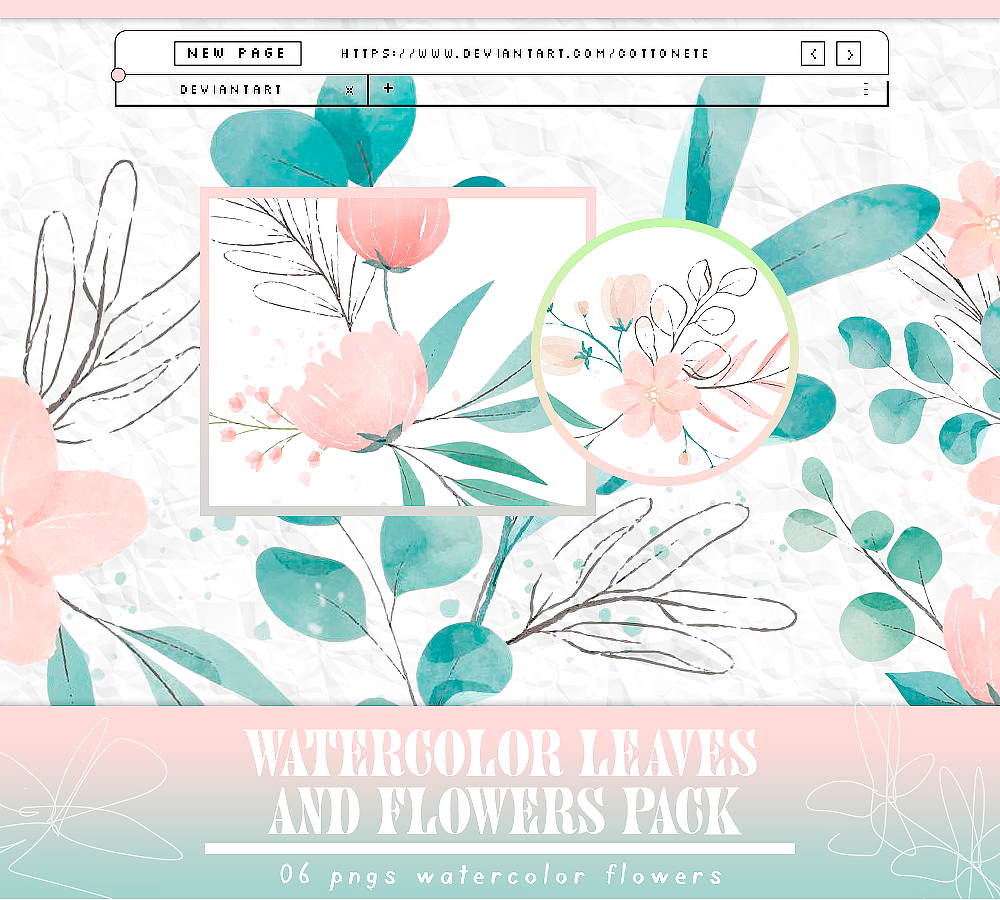 Pack Png: Watercolor Flowers #17 By Cottonete On Deviantart