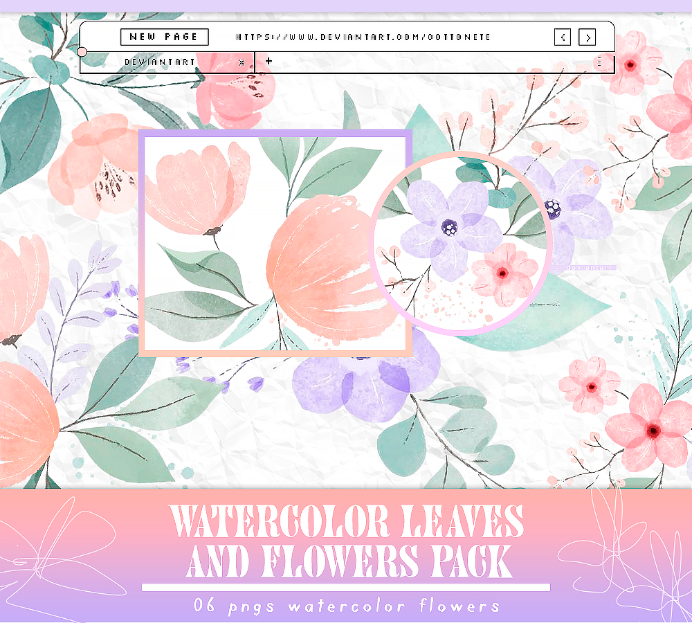 Pack Png: Watercolor Flowers #19 By Cottonete On Deviantart