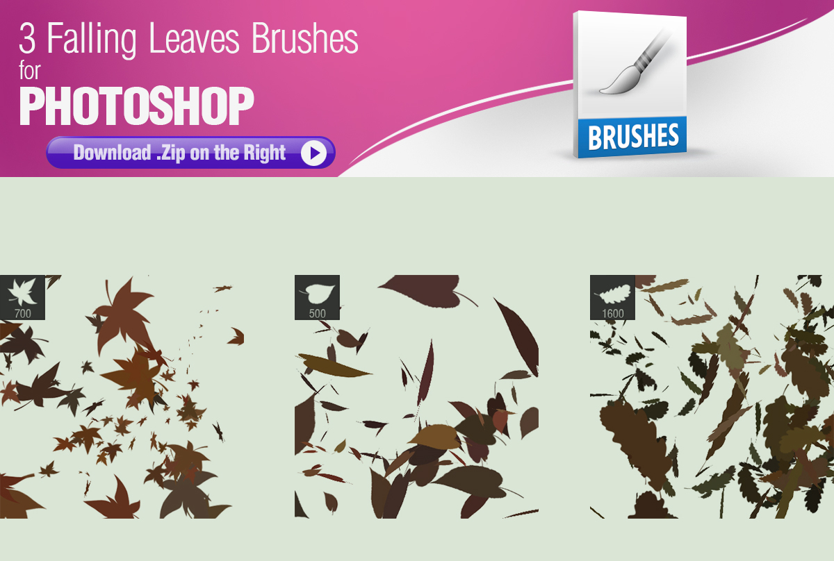 3 Falling Leaves Brushes