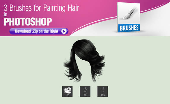 3 Brushes for Painting Hair in Photoshop