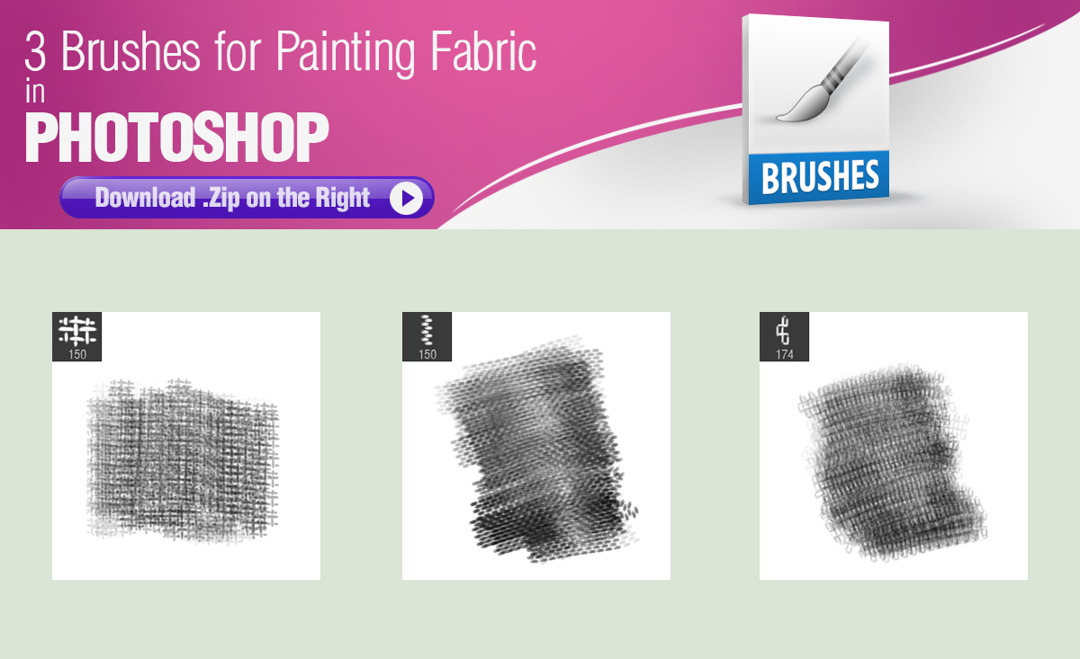 3 Brushes for Painting Fabric in Photoshop