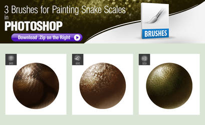 Photoshop Brushes for Painting Snake Scales by pixelstains