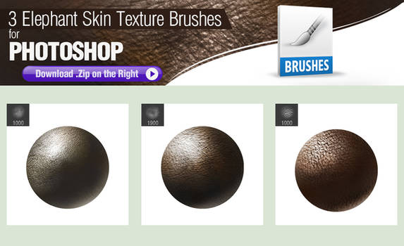 3 Photoshop Brushes for Painting Elephant Skin