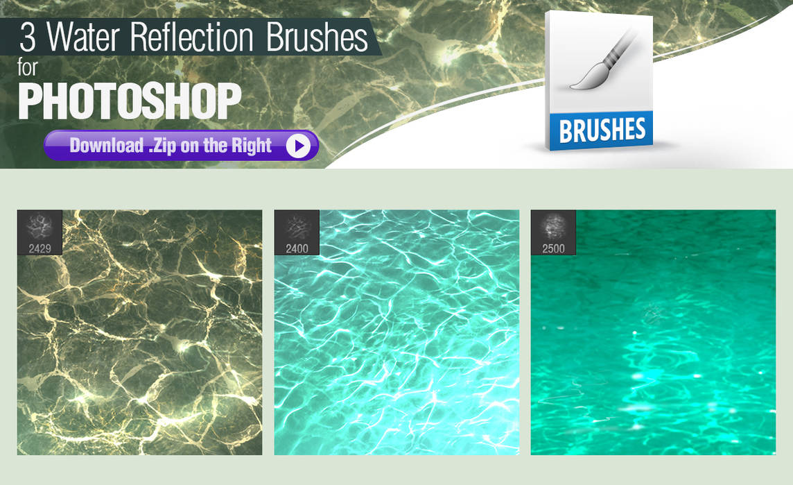 3 Brushes for Painting Water Reflections by pixelstains on