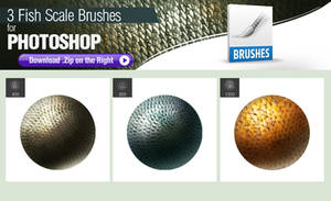 3 Photoshop Brushes for Painting Fish Scales